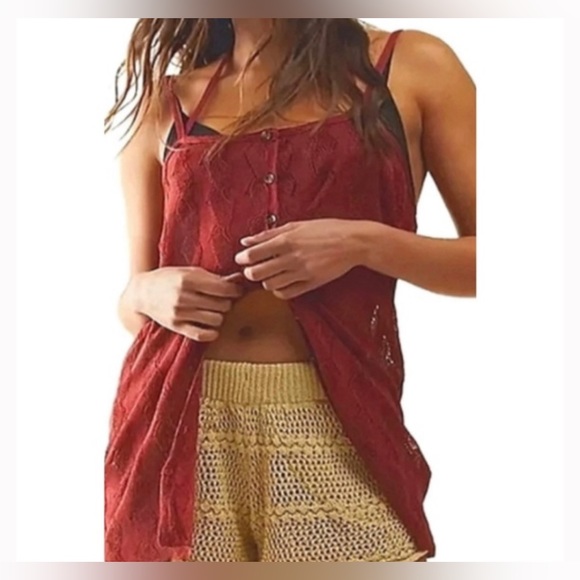 NWOT Free People Sheer Button Down Tunic Dress - Picture 1 of 5